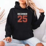 Retro Christmas Hoodie DECEMBER 25 – Festive Holiday Wear - Aaria Tees Aaria Tees