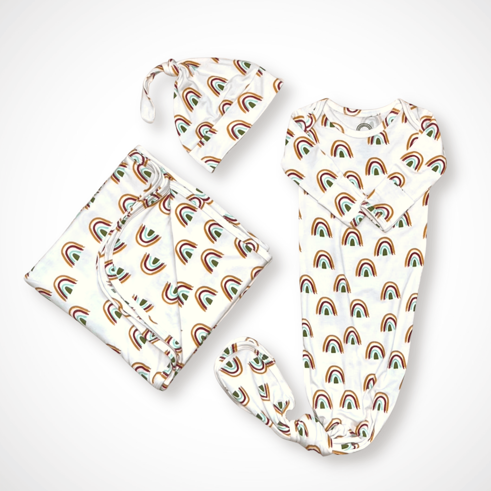 Rainbow Gown & Swaddle Set + Gift Box - Aaria Tees Aaria Tees