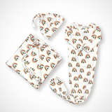 Rainbow Gown & Swaddle Set + Gift Box - Aaria Tees Aaria Tees