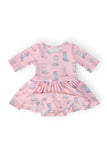 Ribbons & Rodeos 3/4 Sleeve Twirl Bodysuit - Aaria Tees Aaria Tees