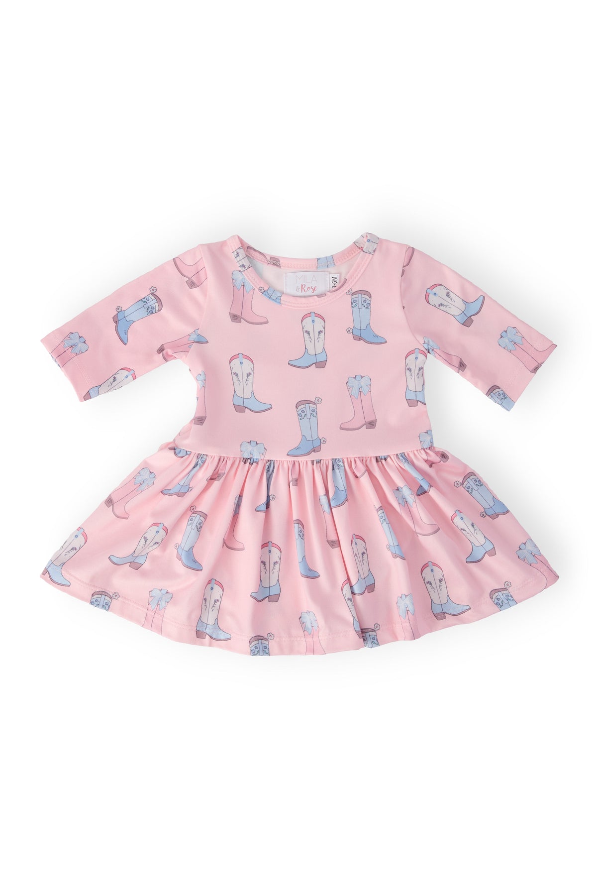 Ribbons & Rodeos 3/4 Sleeve Twirl Bodysuit - Aaria Tees