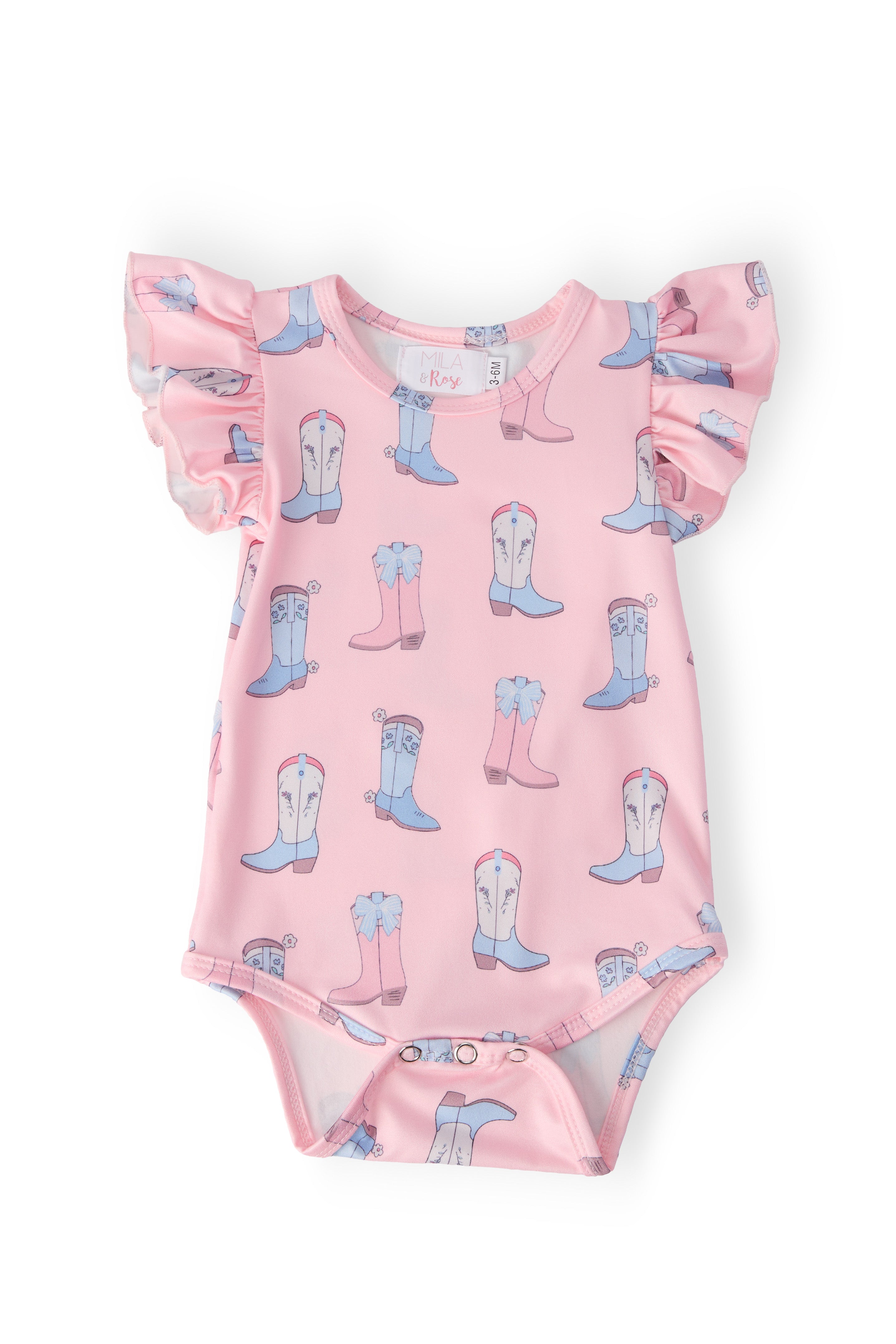 Ribbons & Rodeos S/S Flutter Bodysuit - Aaria Tees Aaria Tees