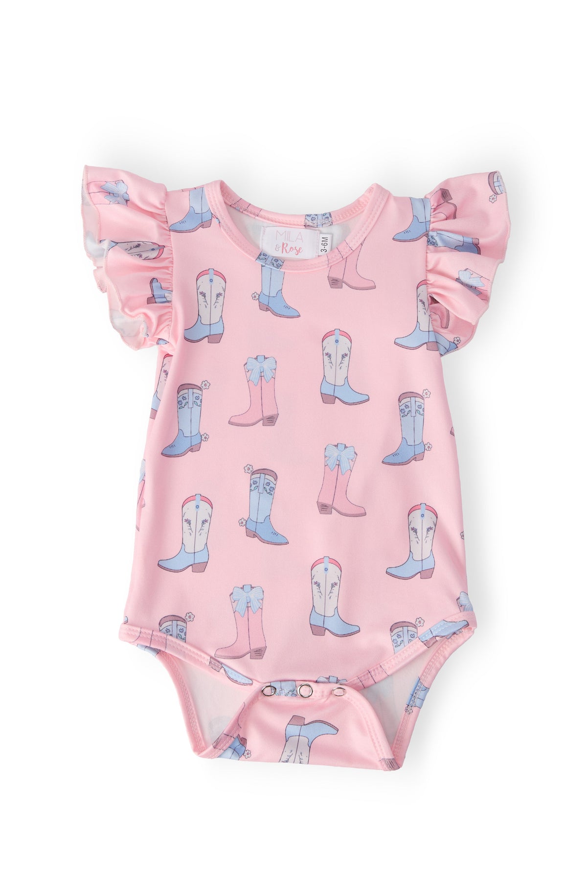 Ribbons & Rodeos S/S Flutter Bodysuit - Aaria Tees