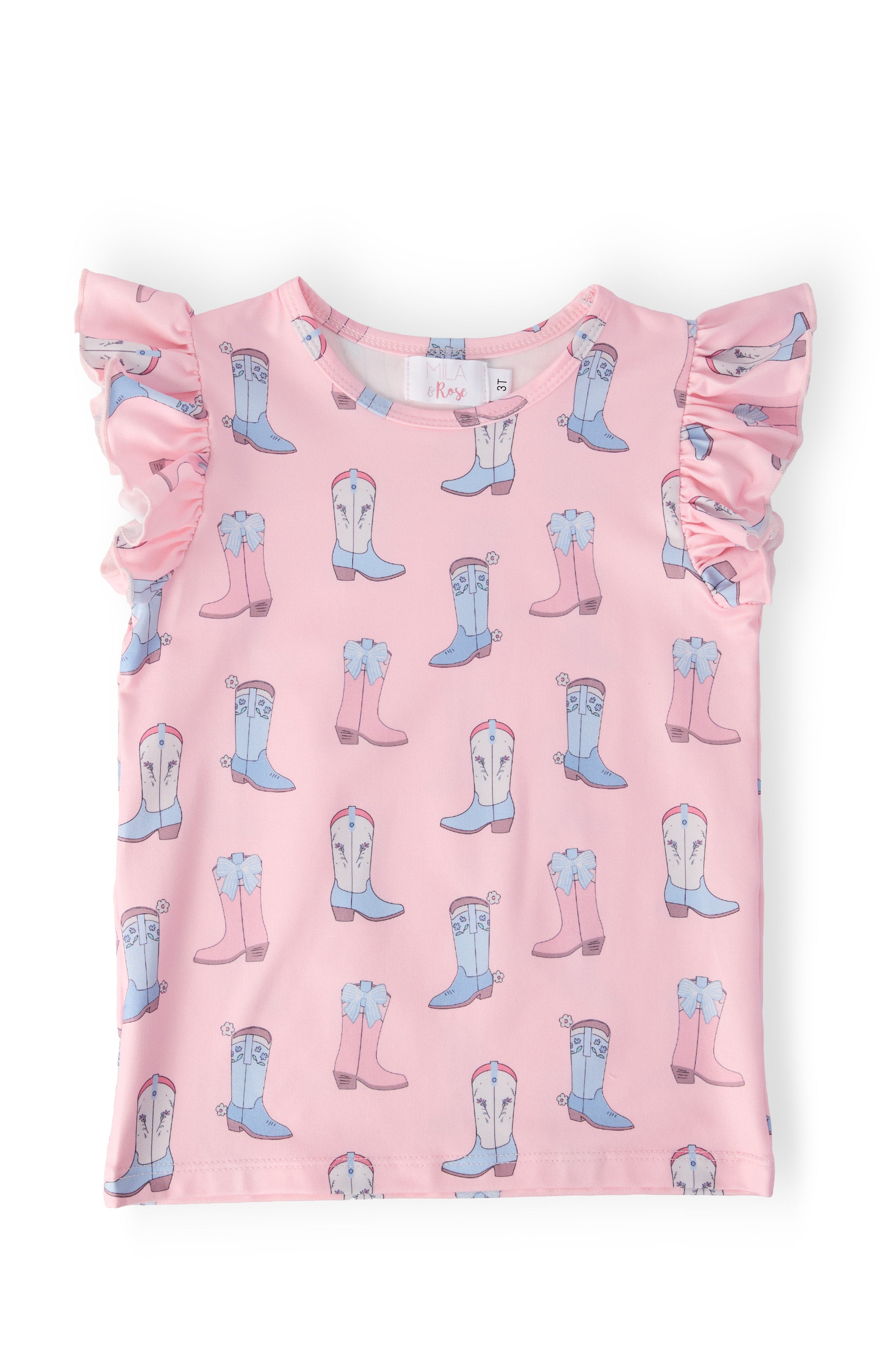 Ribbons & Rodeos S/S Ruffle Tee - Aaria Tees Aaria Tees