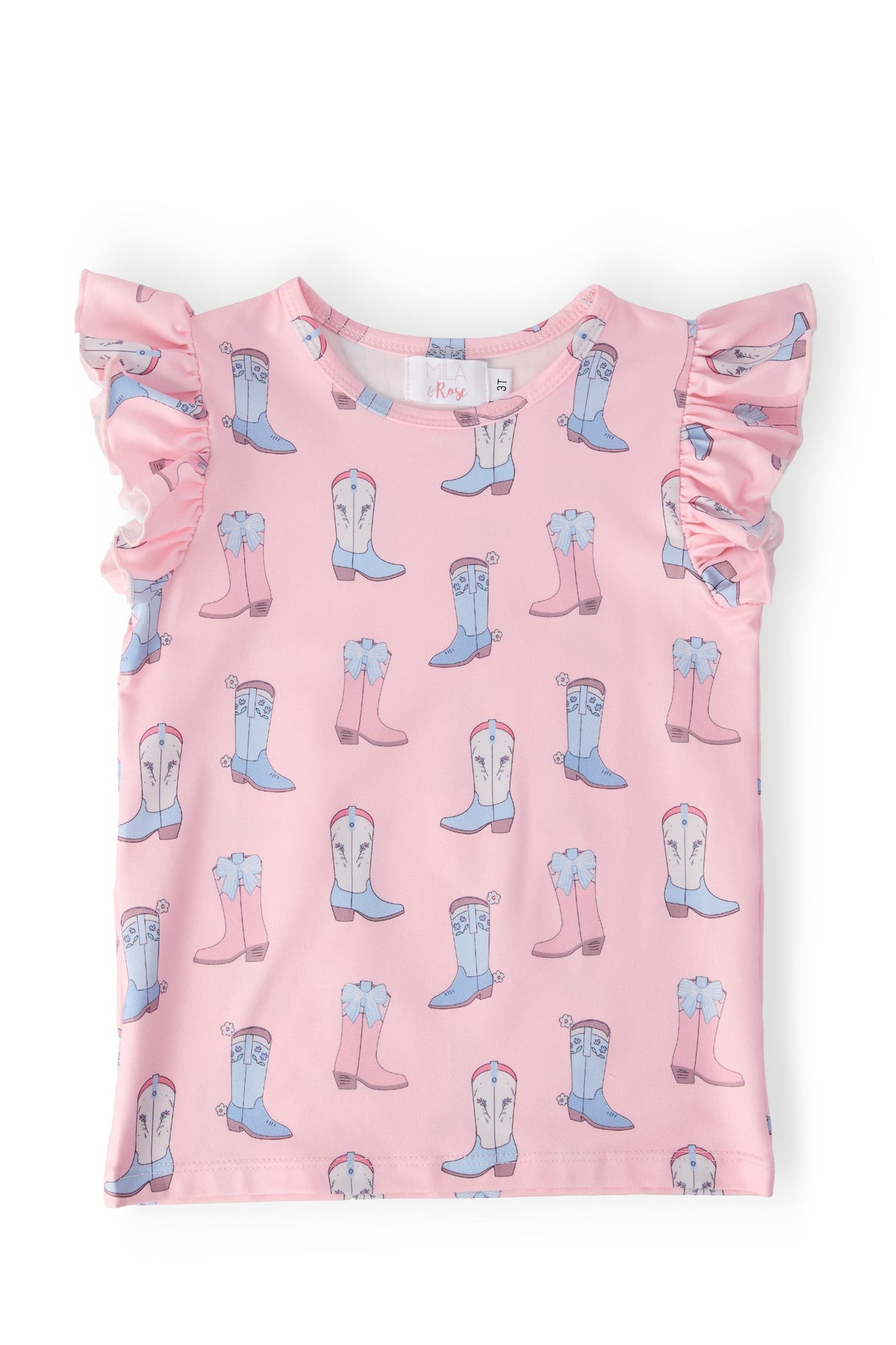 Ribbons & Rodeos S/S Ruffle Tee - Aaria Tees