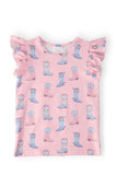 Ribbons & Rodeos S/S Ruffle Tee - Aaria Tees Aaria Tees