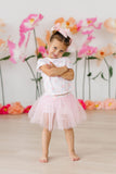Ribbons & Roses Ruffle Pocket Tee - Aaria Tees Aaria Tees