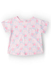Ribbons & Roses Ruffle Pocket Tee - Aaria Tees Aaria Tees
