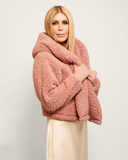 The Warrior Effect™ by Jill Martin Chenille Logo Cropped Sherpa Lounger Jacket - Aaria Tees Aaria Tees