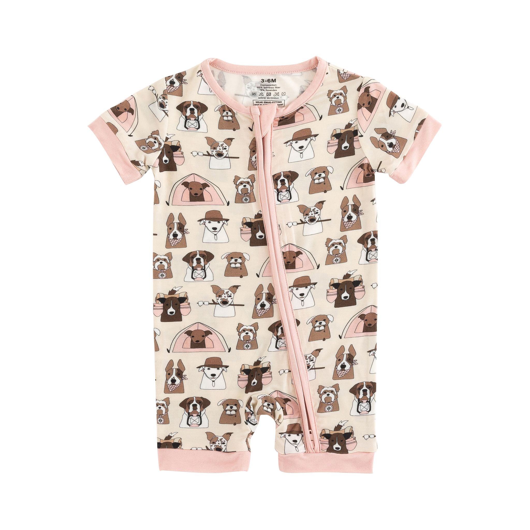 Camp Paws (Romper) - Pink - Aaria Tees Aaria Tees