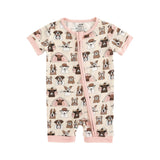 Camp Paws (Romper) - Pink - Aaria Tees Aaria Tees