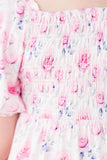 Rose Garden Smocked Ruffle Dress - Aaria Tees Aaria Tees