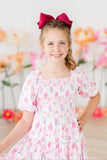 Rose Garden Smocked Ruffle Dress - Aaria Tees Aaria Tees