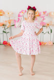 Rose Garden Smocked Ruffle Dress - Aaria Tees Aaria Tees