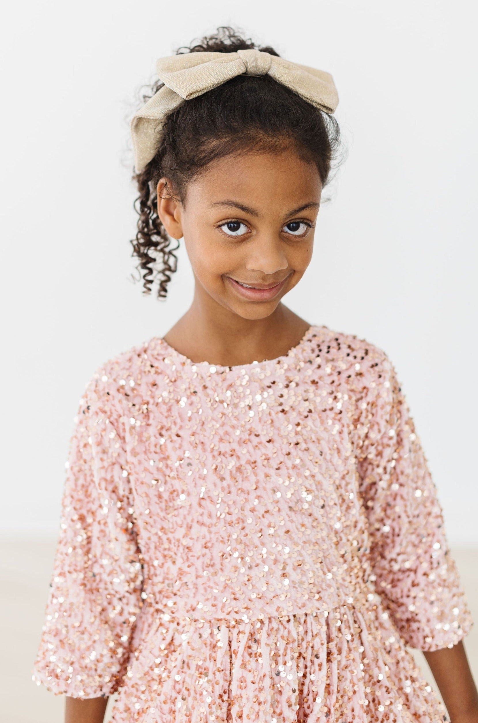 Rose Gold Velvet Sequin Dress - Aaria Tees Aaria Tees