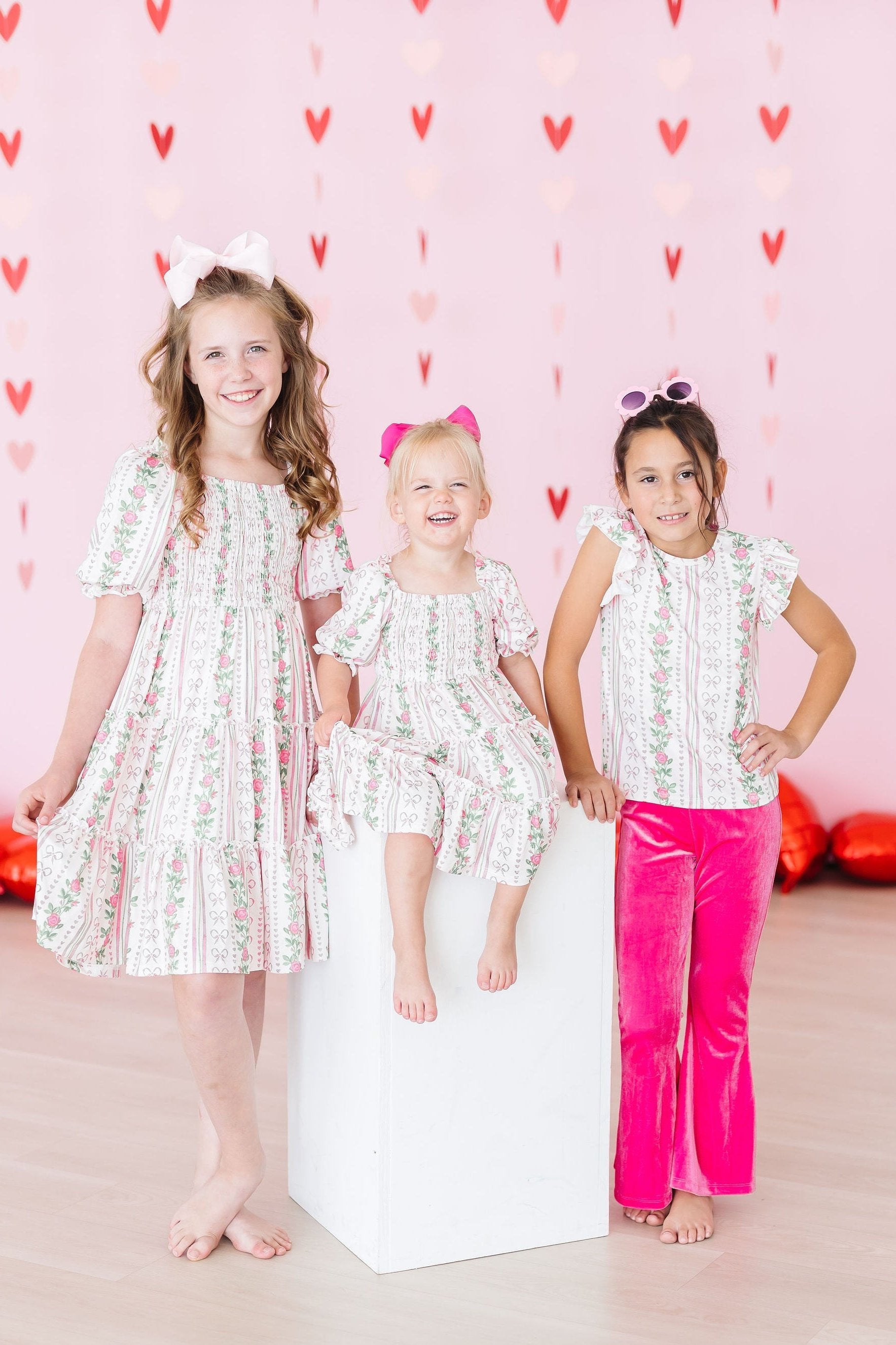 Rosebud Bows S/S Ruffle Tee - Aaria Tees Aaria Tees