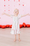 Rosebud Bows Smocked Ruffle Dress - Aaria Tees Aaria Tees