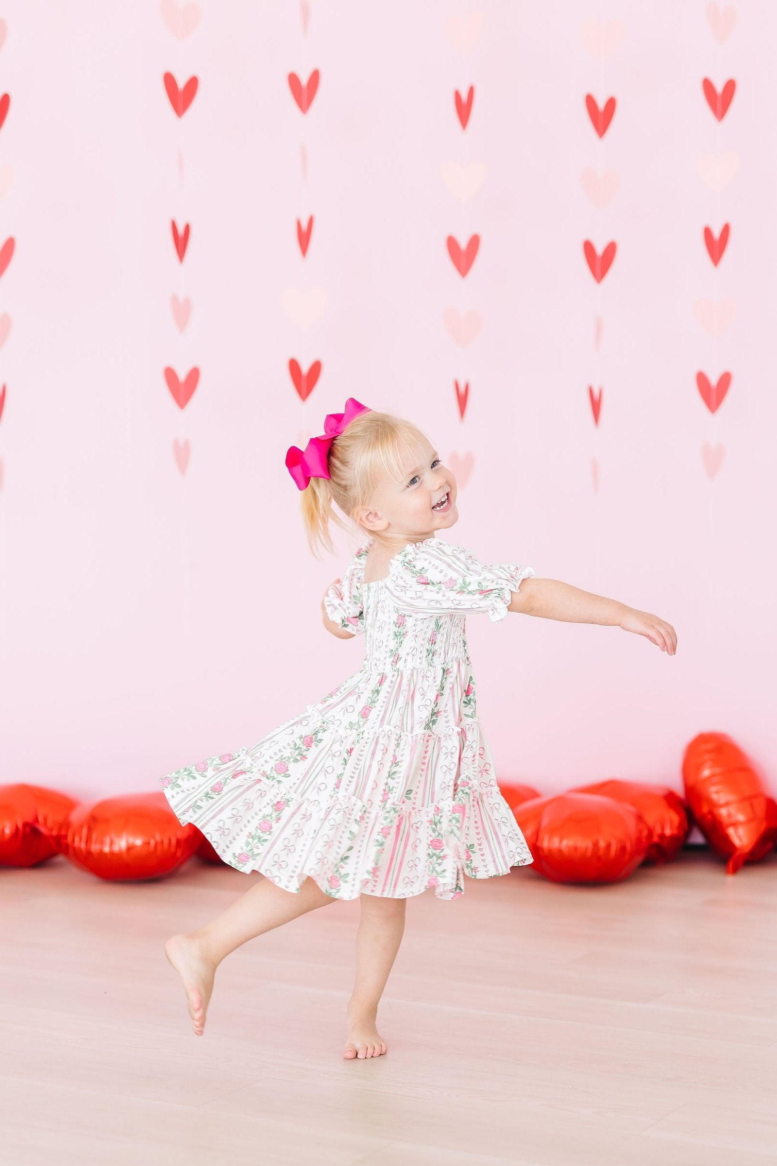 Rosebud Bows Smocked Ruffle Dress - Aaria Tees Aaria Tees