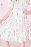Rosebud Bows Smocked Ruffle Dress - Aaria Tees Aaria Tees
