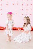 Rosebud Bows Smocked Ruffle Dress - Aaria Tees Aaria Tees