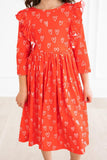 Roses are Red Ruffle Twirl Dress - Aaria Tees Aaria Tees