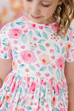 Rosettes S/S Pocket Twirl Dress - Aaria Tees Aaria Tees