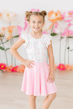 Rosie Posie S/S Flutter Sleeve Leotard - Aaria Tees Aaria Tees