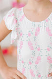 Rosie Posie S/S Flutter Sleeve Leotard - Aaria Tees Aaria Tees