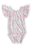 Rosie Posie S/S Flutter Sleeve Leotard - Aaria Tees Aaria Tees
