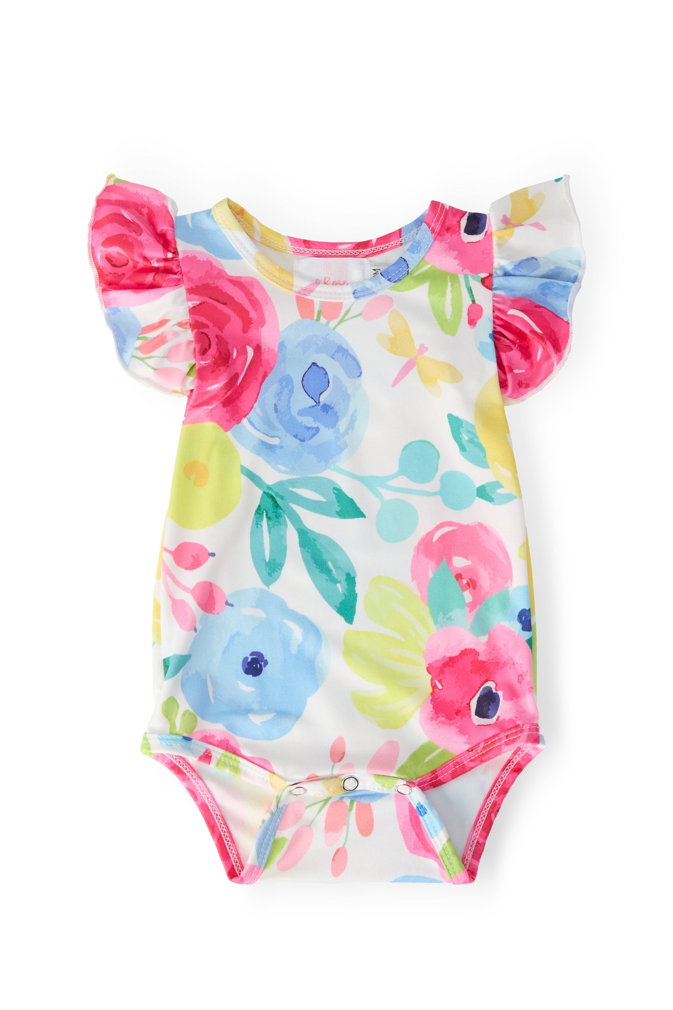 Rosie S/S Flutter Bodysuit - Aaria Tees Aaria Tees