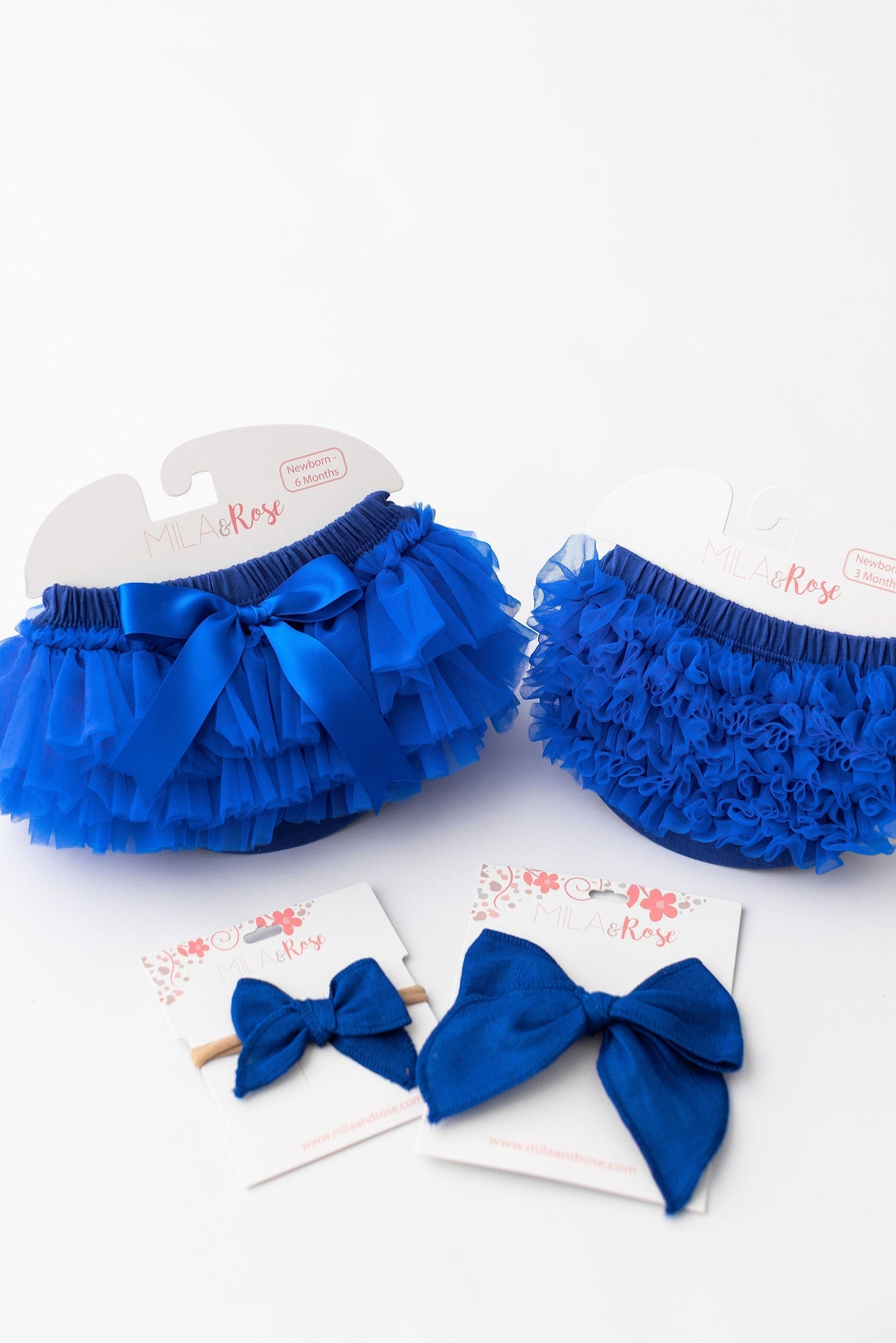 Royal Blue Ruffle Bum Bloomer - Aaria Tees Aaria Tees