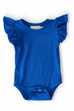 Royal Blue S/S Flutter Bodysuit - Aaria Tees Aaria Tees
