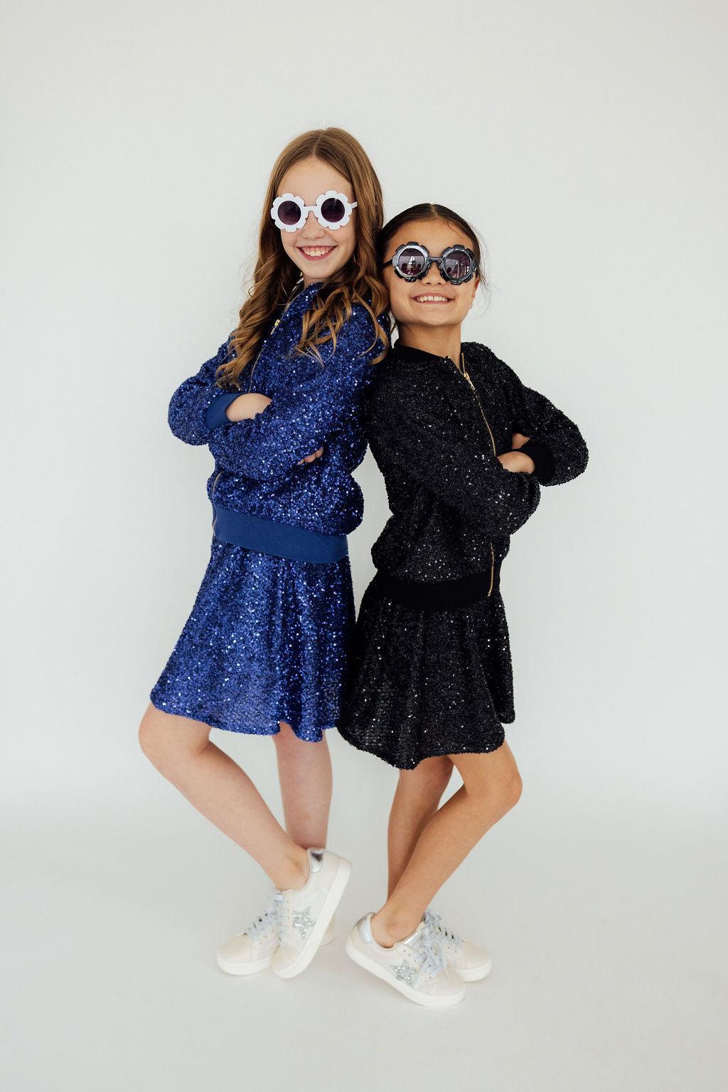 Royal Blue Sequin Jacket - Aaria Tees Aaria Tees