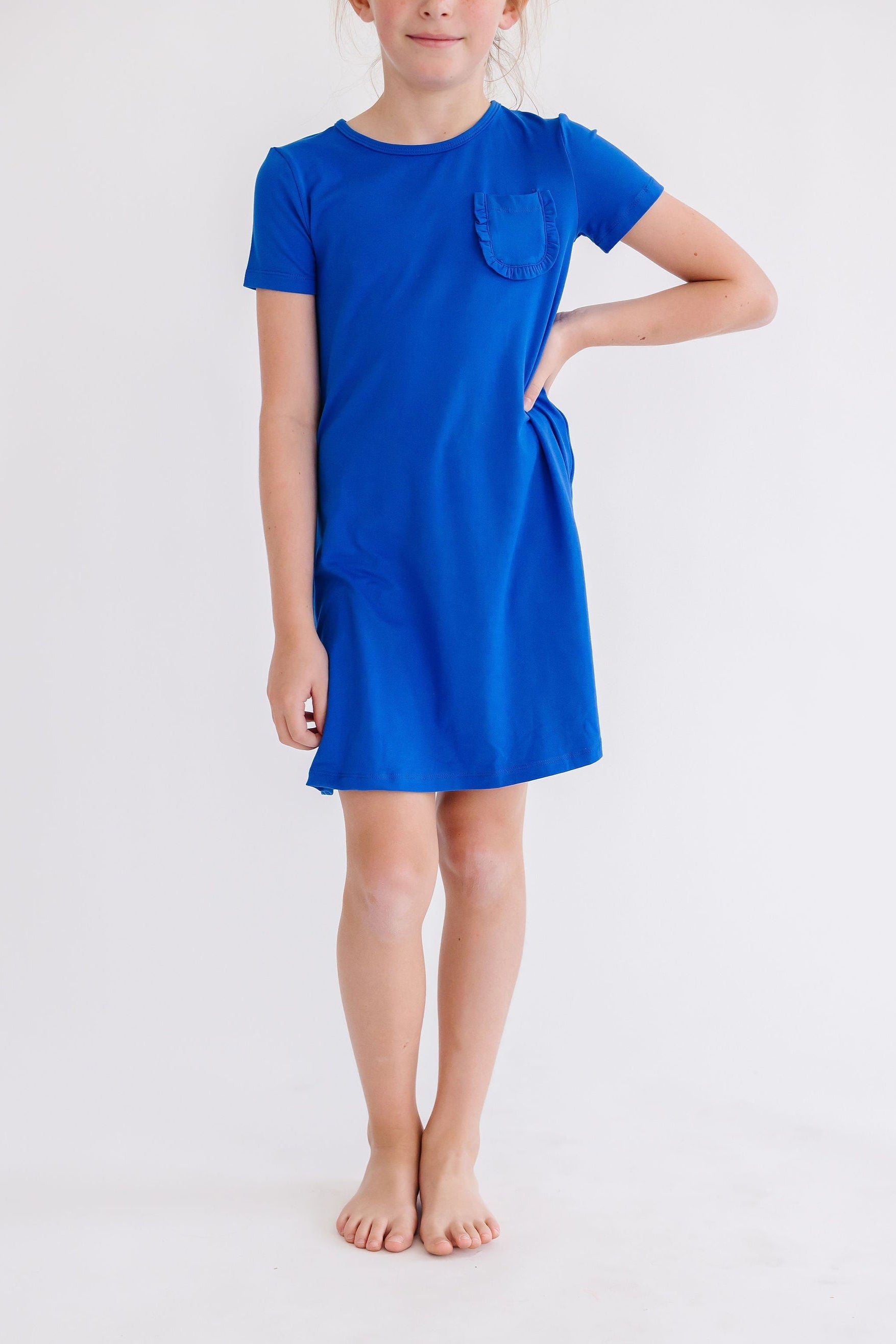 Royal Blue T-Shirt Dress - Aaria Tees Aaria Tees