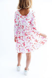 Candy Cane Lane L/S Pocket Twirl Dress - Aaria Tees Aaria Tees