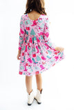 Christmas Cowgirl L/S Pocket Twirl Dress - Aaria Tees Aaria Tees
