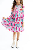 Christmas Cowgirl L/S Pocket Twirl Dress - Aaria Tees Aaria Tees