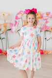 Dots & Daisies S/S Pocket Twirl Dress - Aaria Tees Aaria Tees
