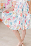 Dots & Daisies S/S Pocket Twirl Dress - Aaria Tees Aaria Tees