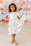 Fairy Princess Flutter Sleeve Twirl Dress - Aaria Tees Aaria Tees