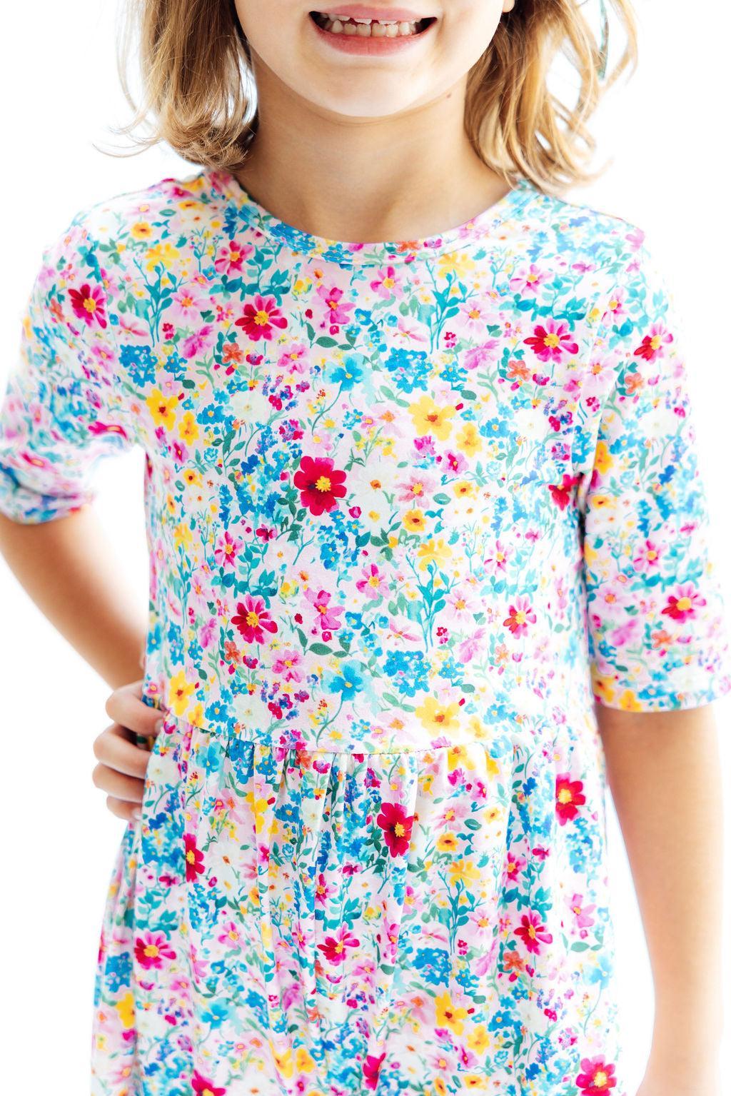Fluttering Flowers Wide Leg Jumpsuit - Aaria Tees Aaria Tees