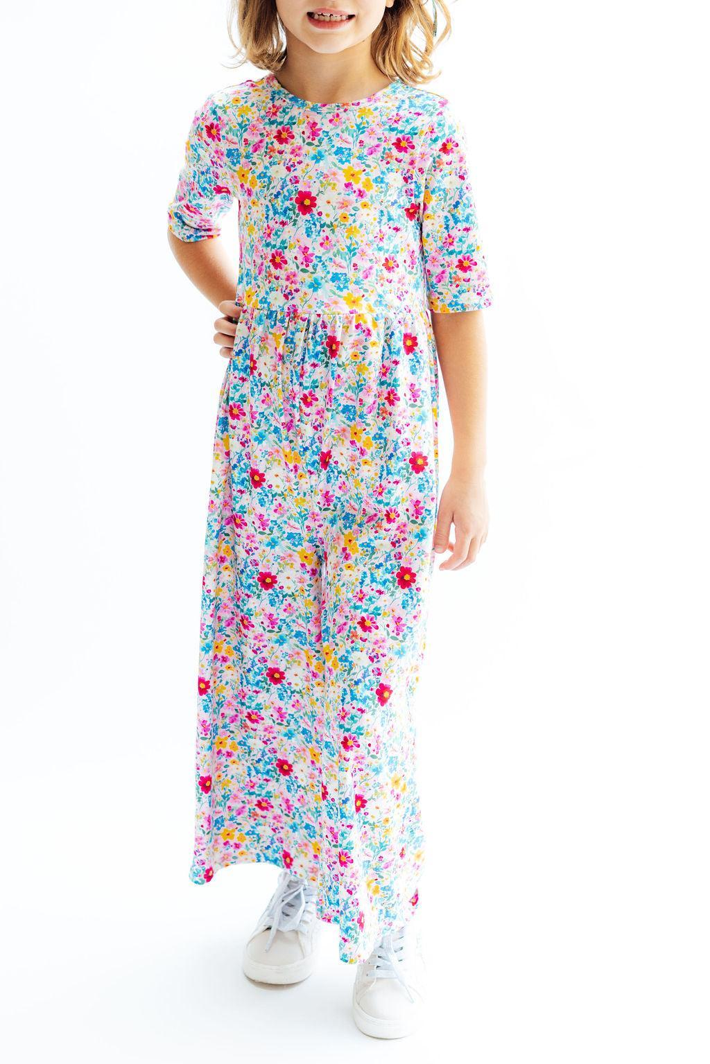 Fluttering Flowers Wide Leg Jumpsuit - Aaria Tees Aaria Tees