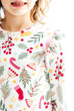 Holly Jolly Christmas L/S Ruffle Tee - Aaria Tees Aaria Tees