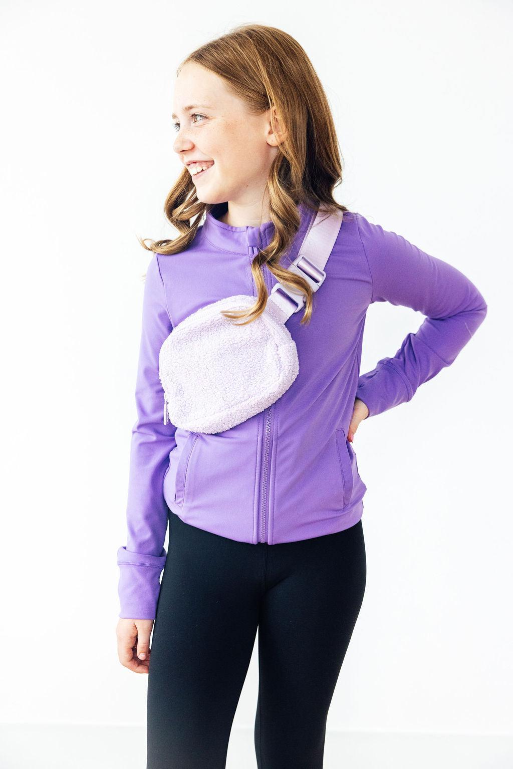 Lavender Fleece Belt Bag - Aaria Tees Aaria Tees