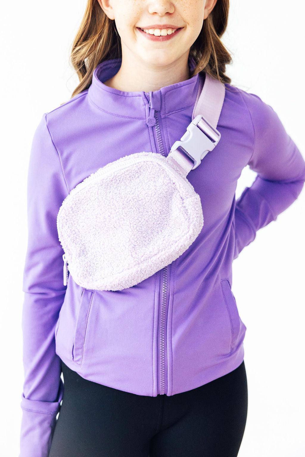 Lavender Fleece Belt Bag - Aaria Tees