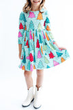 Oh Christmas Tree L/S Pocket Twirl Dress - Aaria Tees Aaria Tees
