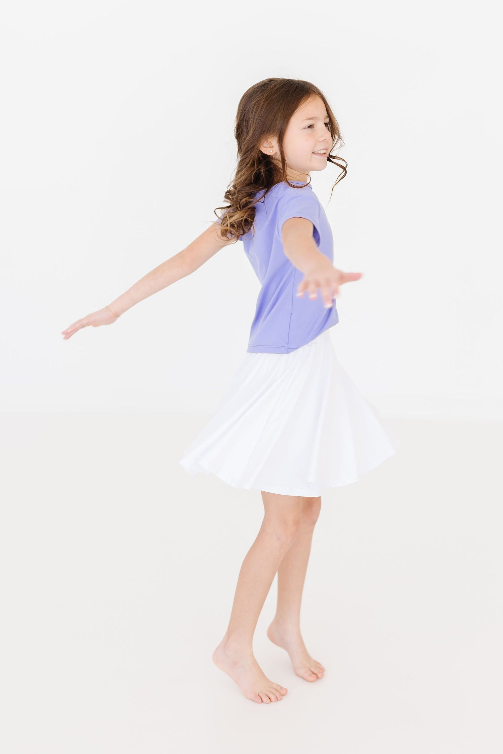 Periwinkle Ruffle Pocket Tee - Aaria Tees Aaria Tees