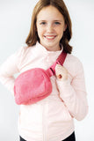 Pink Fleece Belt Bag - Aaria Tees Aaria Tees