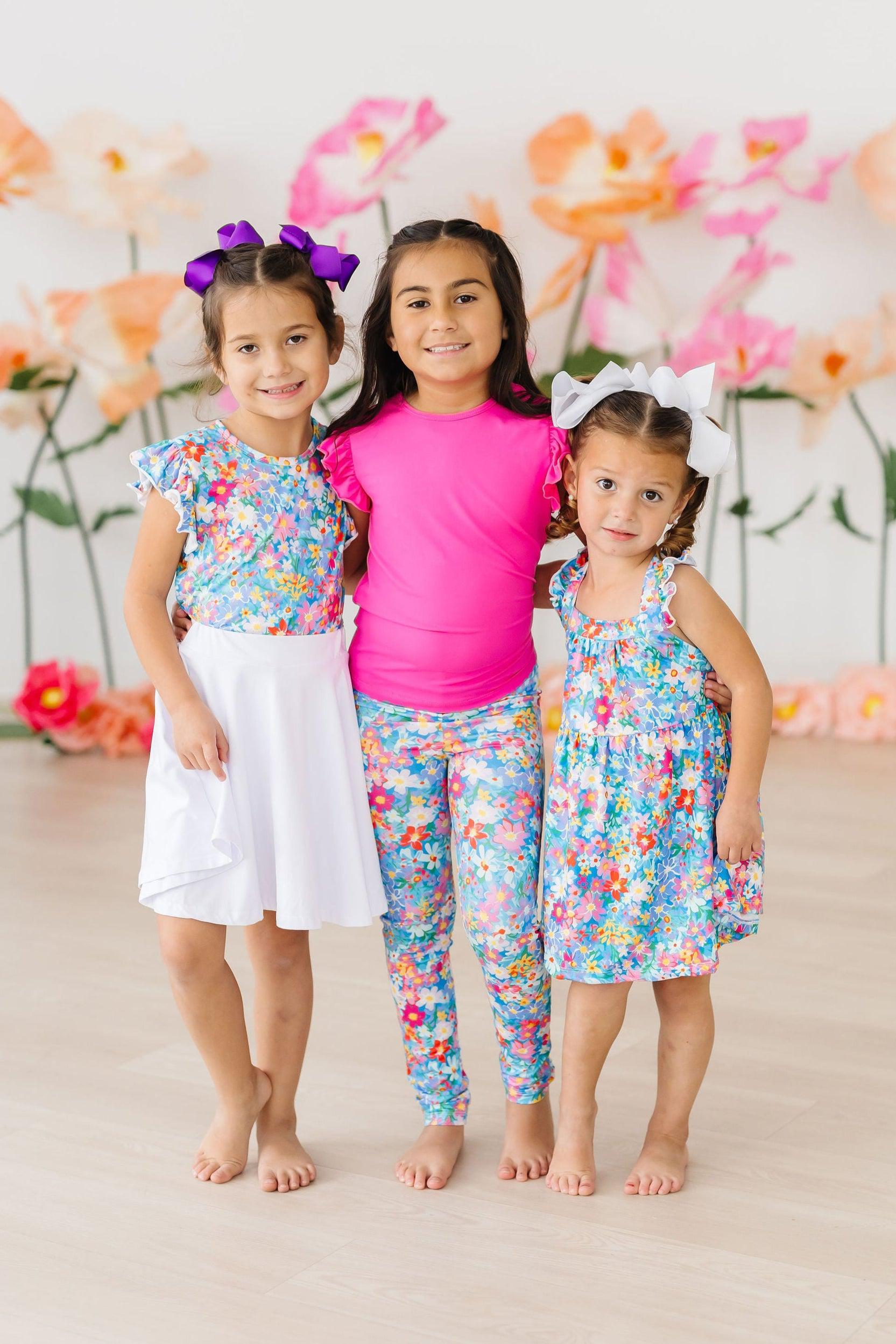 Preppy Floral Leggings - Aaria Tees Aaria Tees