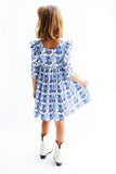 Southern Belle 3/4 Sleeve Ruffle Twirl Dress - Aaria Tees Aaria Tees